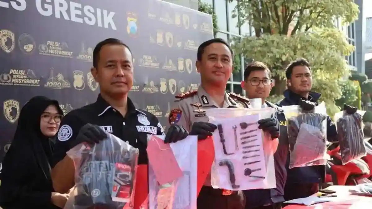 Polisi Gresik Ungkap Tujuh Kasus Curanmor, Empat Motor Dikembalikan kepada Pemilik